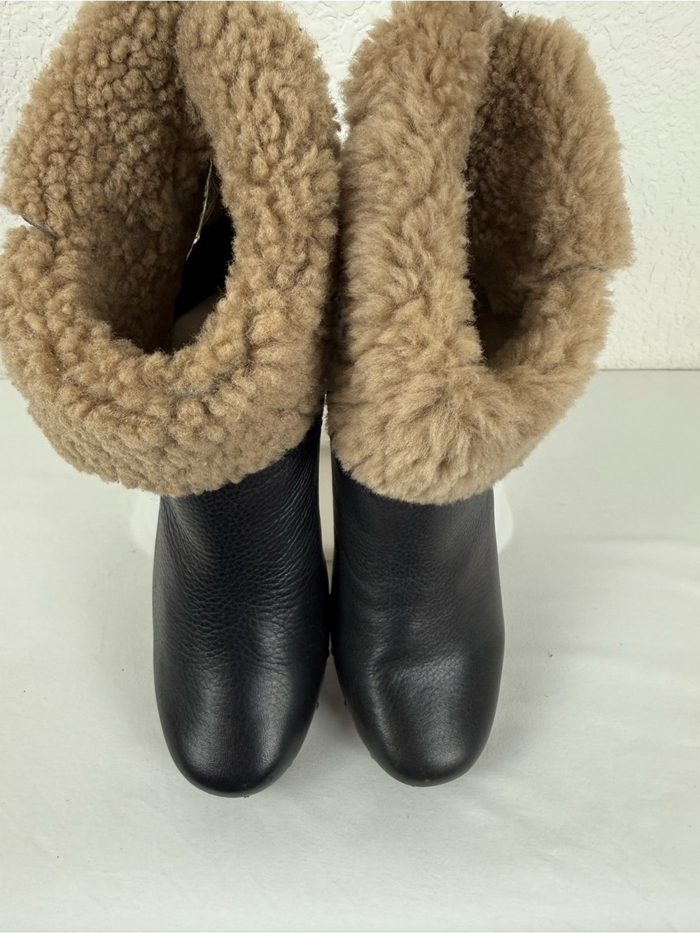 UGG Amoret | Black Leather Shearling Booties | Studded | Women's 8 - Picture 4 of 10